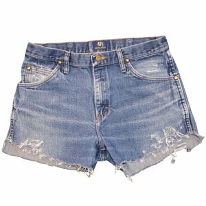 Vintage Wrangler Cutoff Denim Shorts. 47MWZ. Distressed Women's Waist 31"